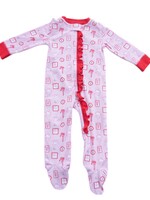 James and Lottie Girls One Piece Zip Up Jammies