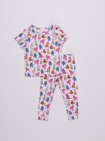 Pink Chicken kids bamboo pj set