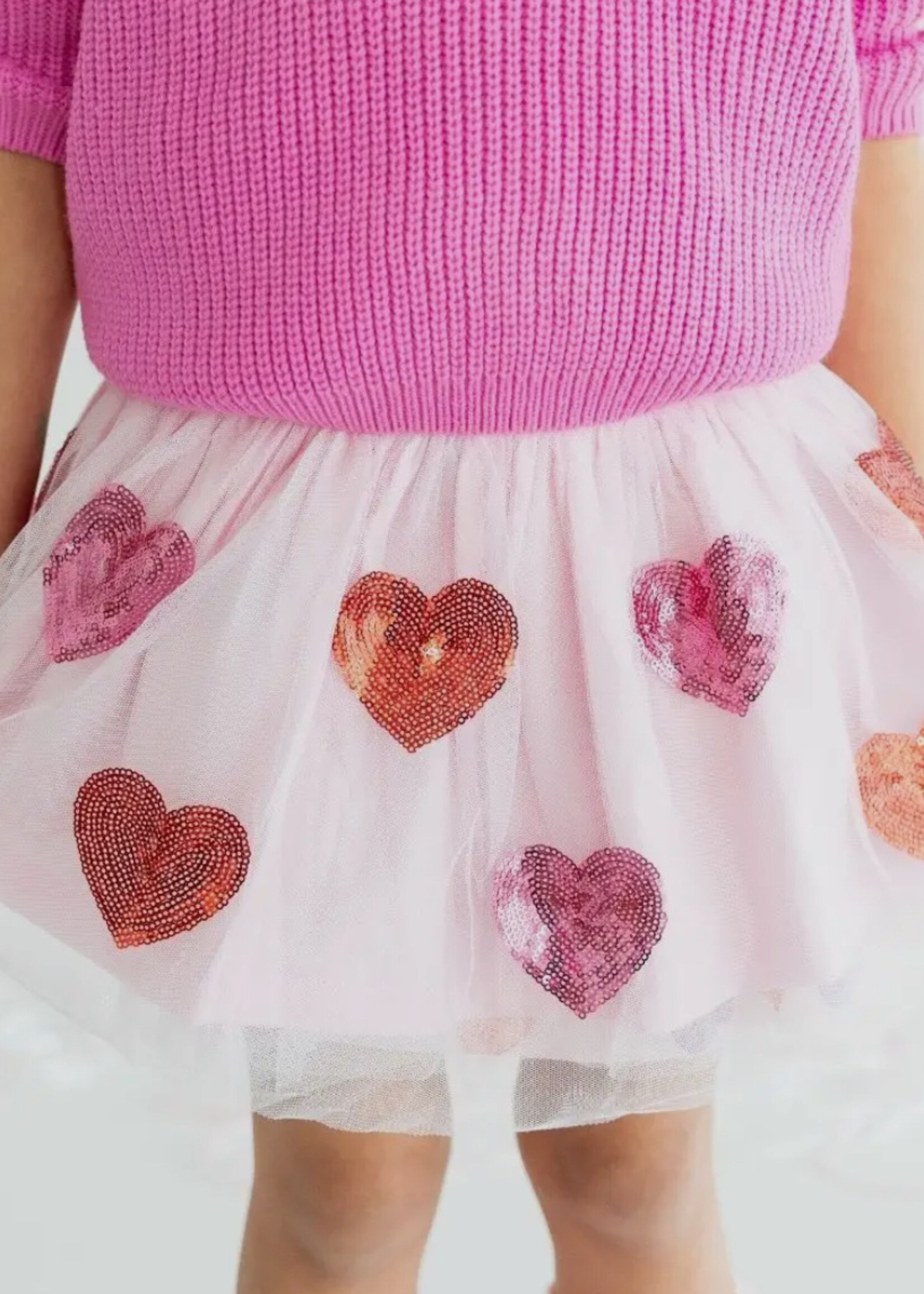 Sweet Wink Sequin Heart Valentine's Day Tutu