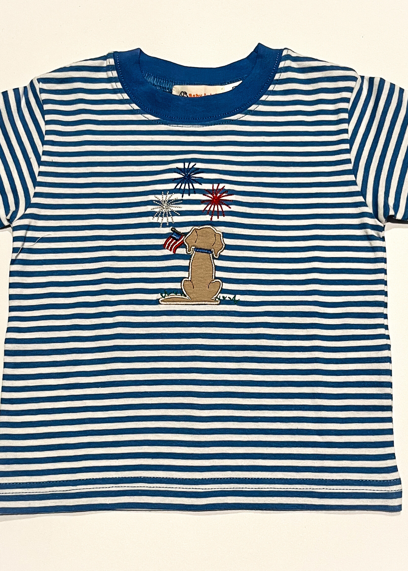 Luigi Kids Boys Stripe S/S Lab w/Flag Fireworks