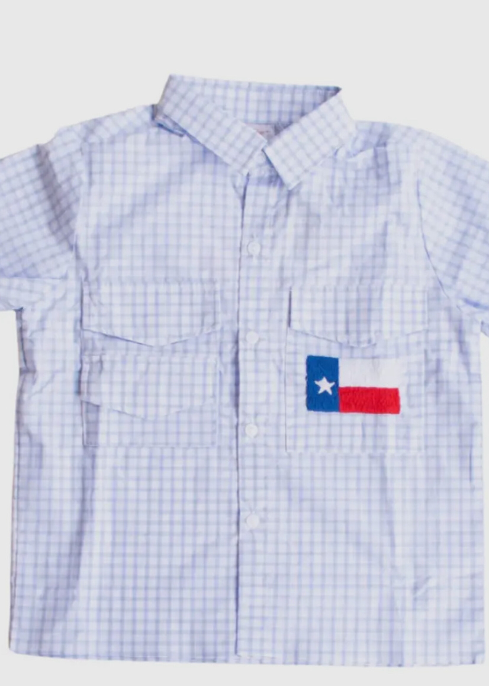 Boots and Bows Boys Texas Flag Fishing Shirt