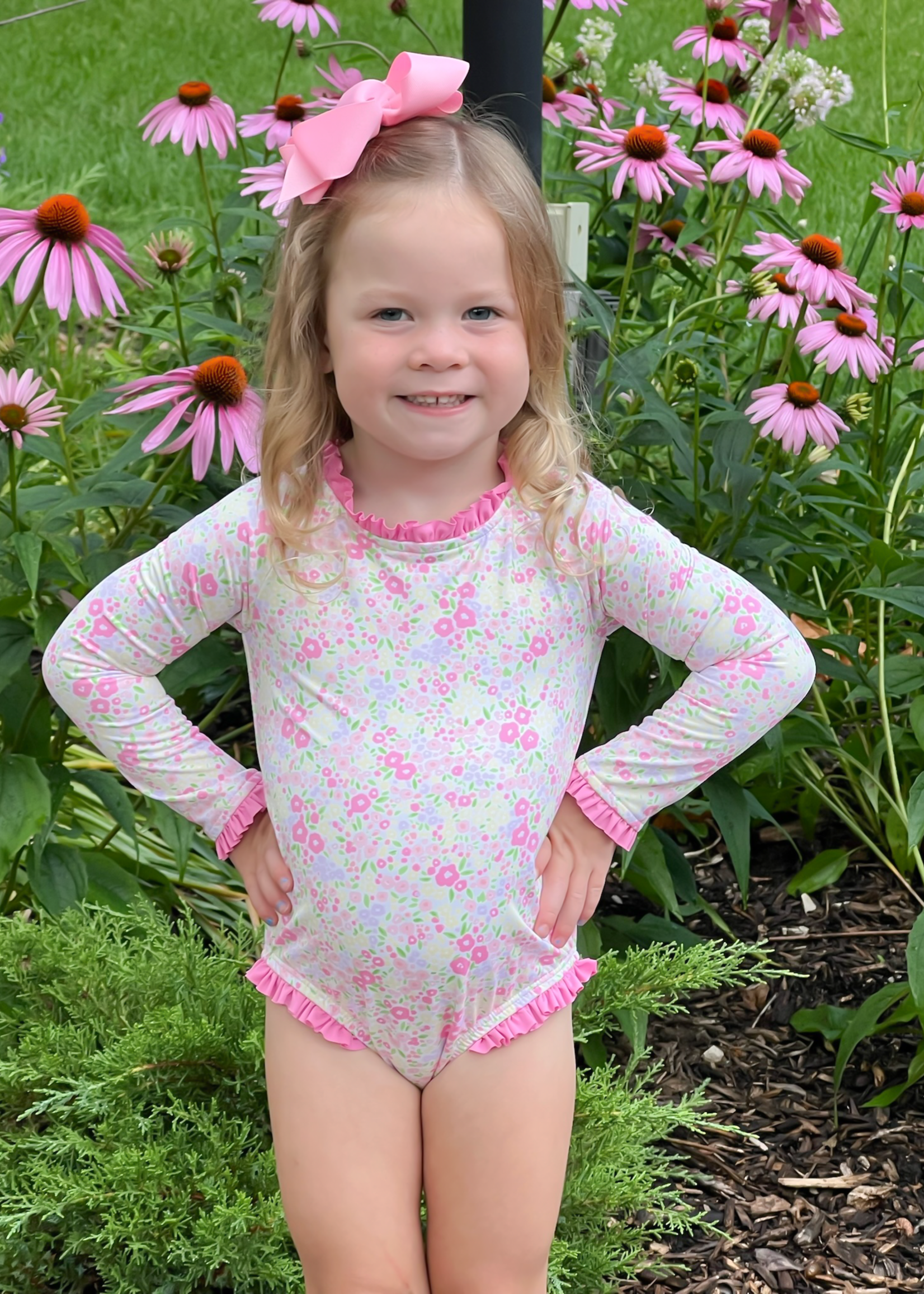 James and Lottie Leighton One Piece Rash Guard Swim