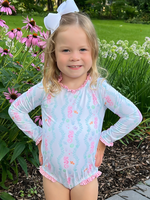 James and Lottie Leighton One Piece Rash Guard Swim