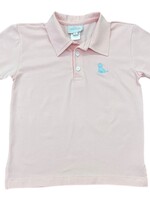 James and Lottie Pink Polo w/ Blue Puppy