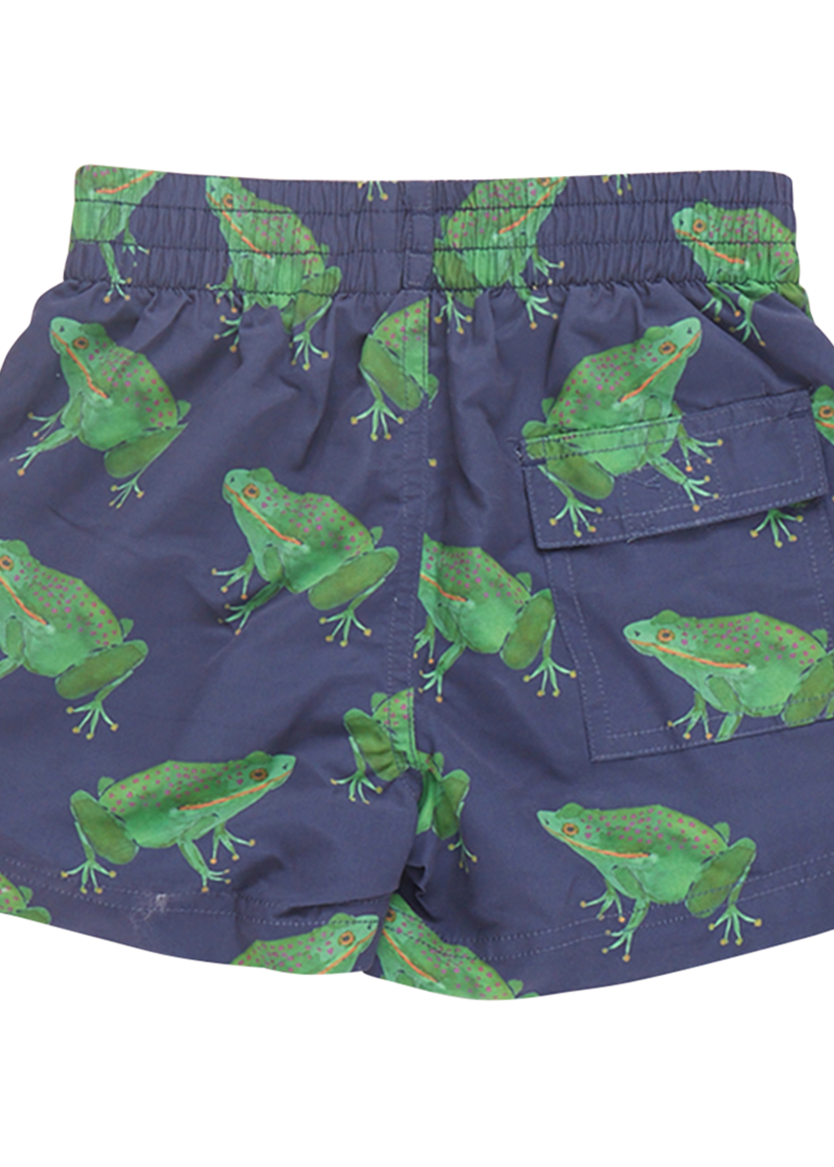 Pink Chicken boys swim trunk - navy frogs