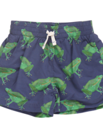 Pink Chicken boys swim trunk - navy frogs