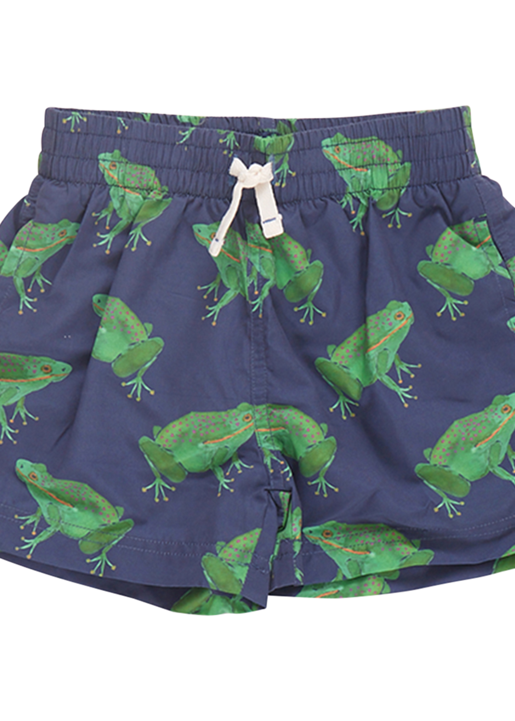 Pink Chicken boys swim trunk - navy frogs