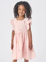 Pink Chicken girls elsie dress - ballerina embroidery