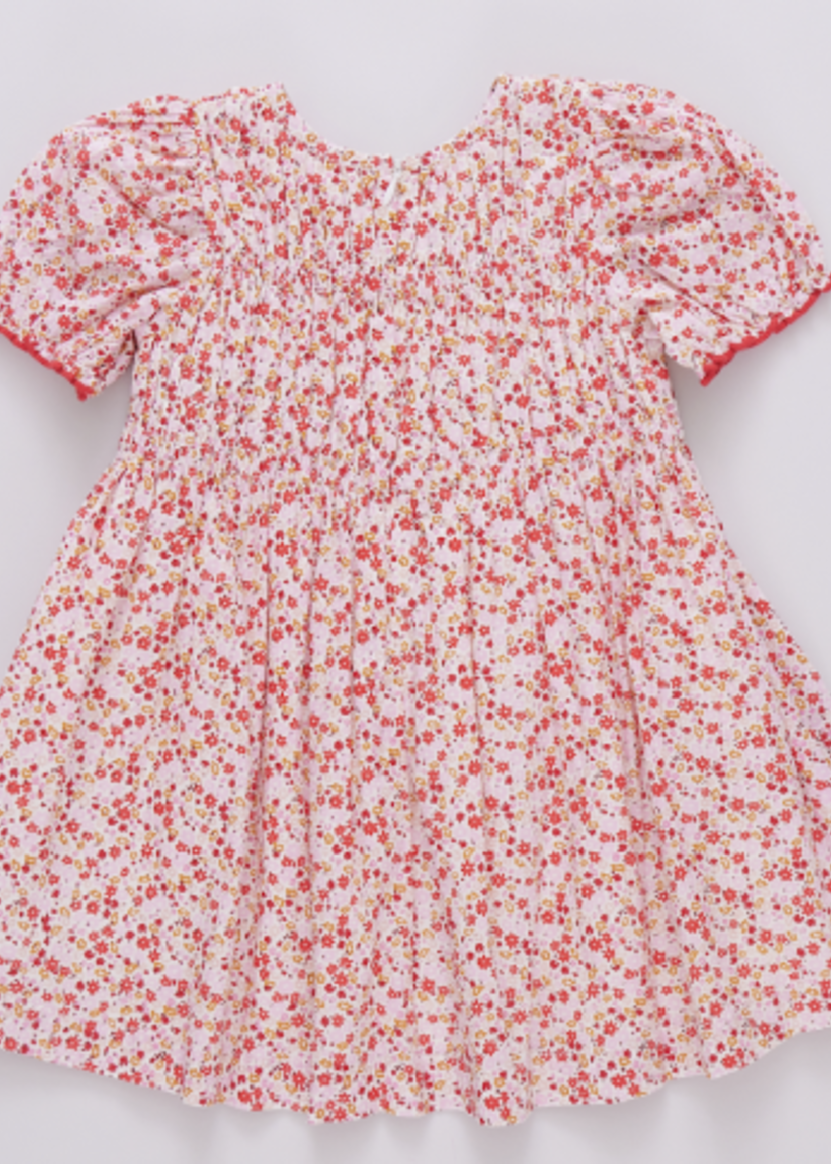 Pink Chicken girls waverly dress - pink mini ditsy