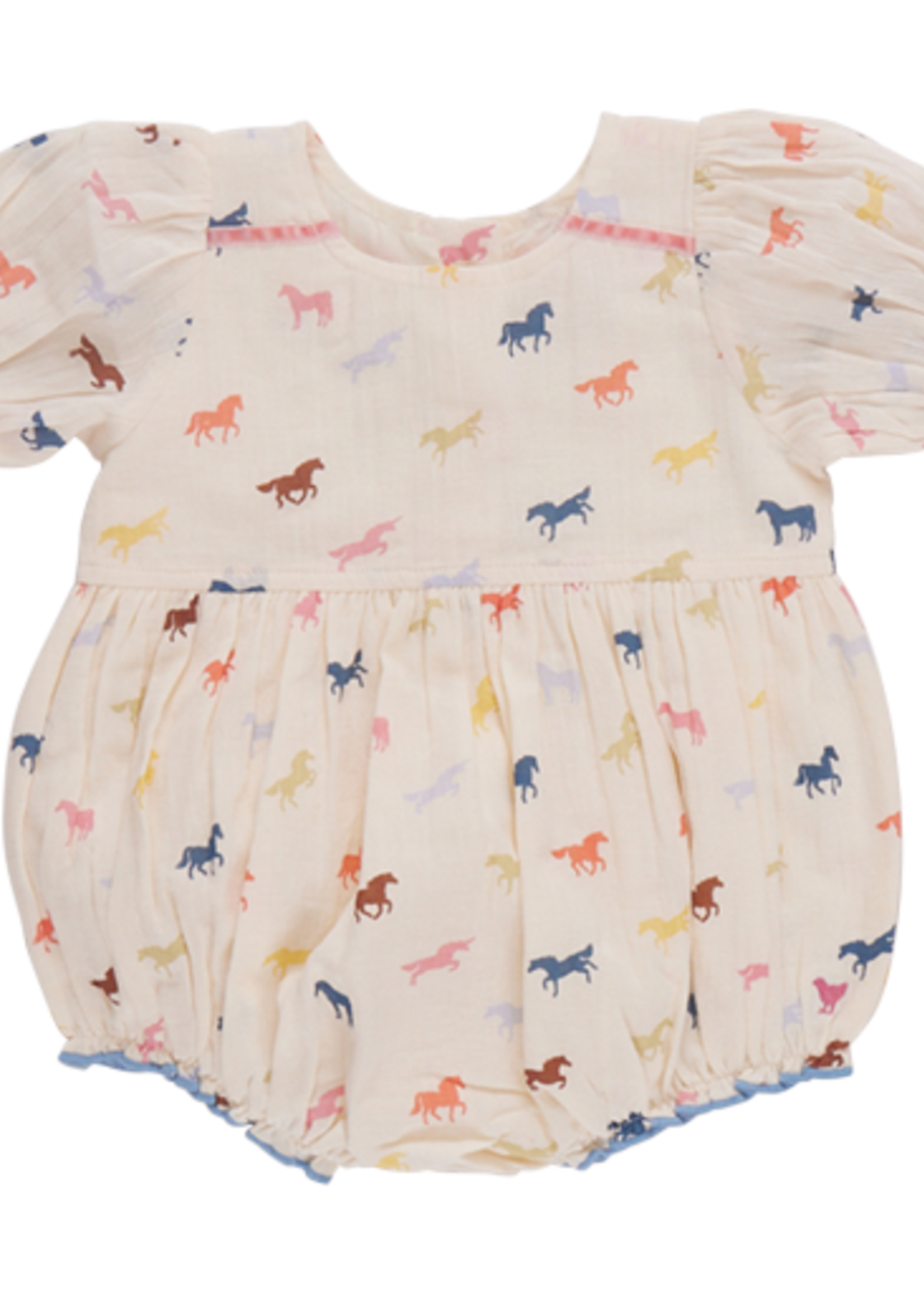 Pink Chicken baby girls charlie bubble - multi tiny horses