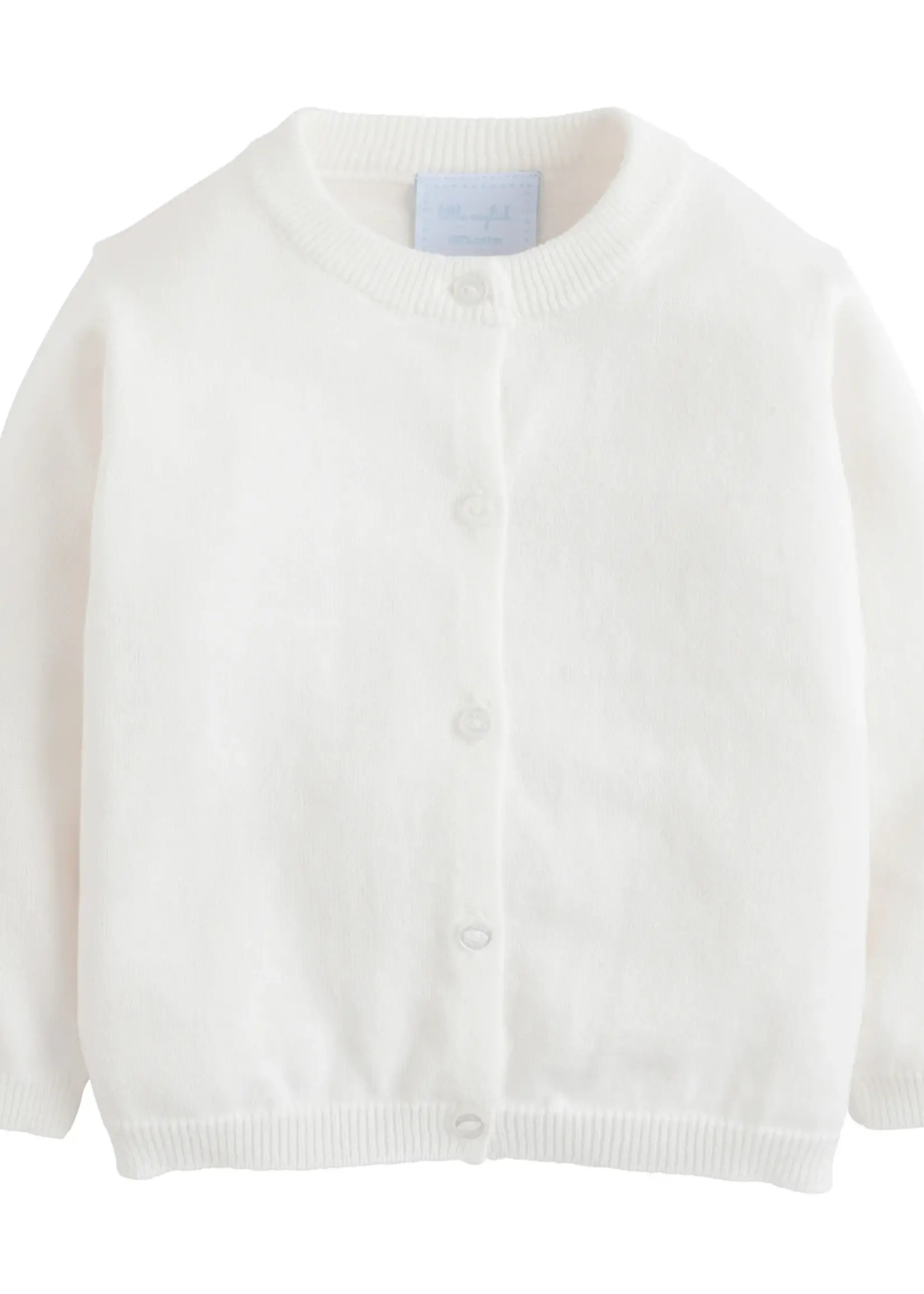 Little English | BISBY Essential Cardigan - White