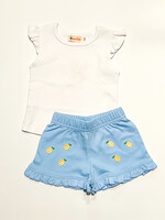 Luigi Kids Solid Shorts w/Ruffle Lemons