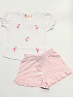 Luigi Kids Girl Ruffle T-Shirt Flamingos