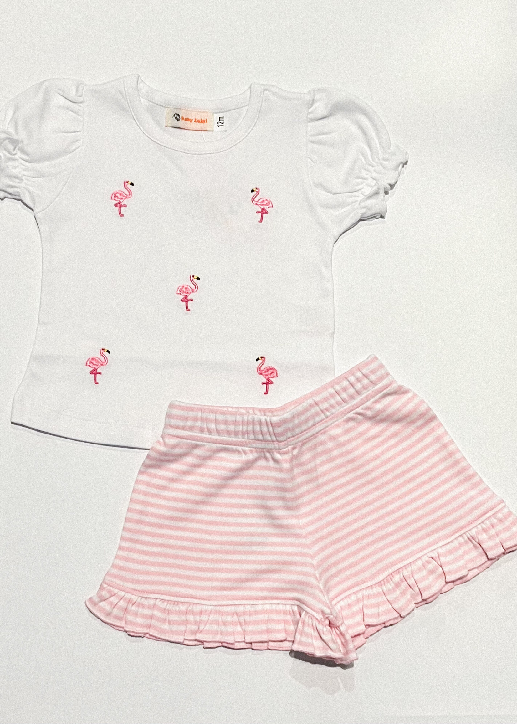 Luigi Kids Stripe Shorts w/Ruffle