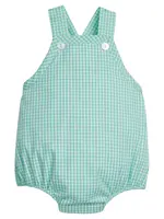 Little English | BISBY Sawyer Sunsuit - Aqua Gingham