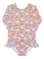 Minnow girls island blossom rashguard one piece