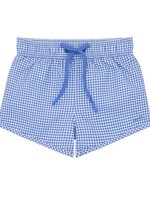 Minnow boys sky blue gingham boardie