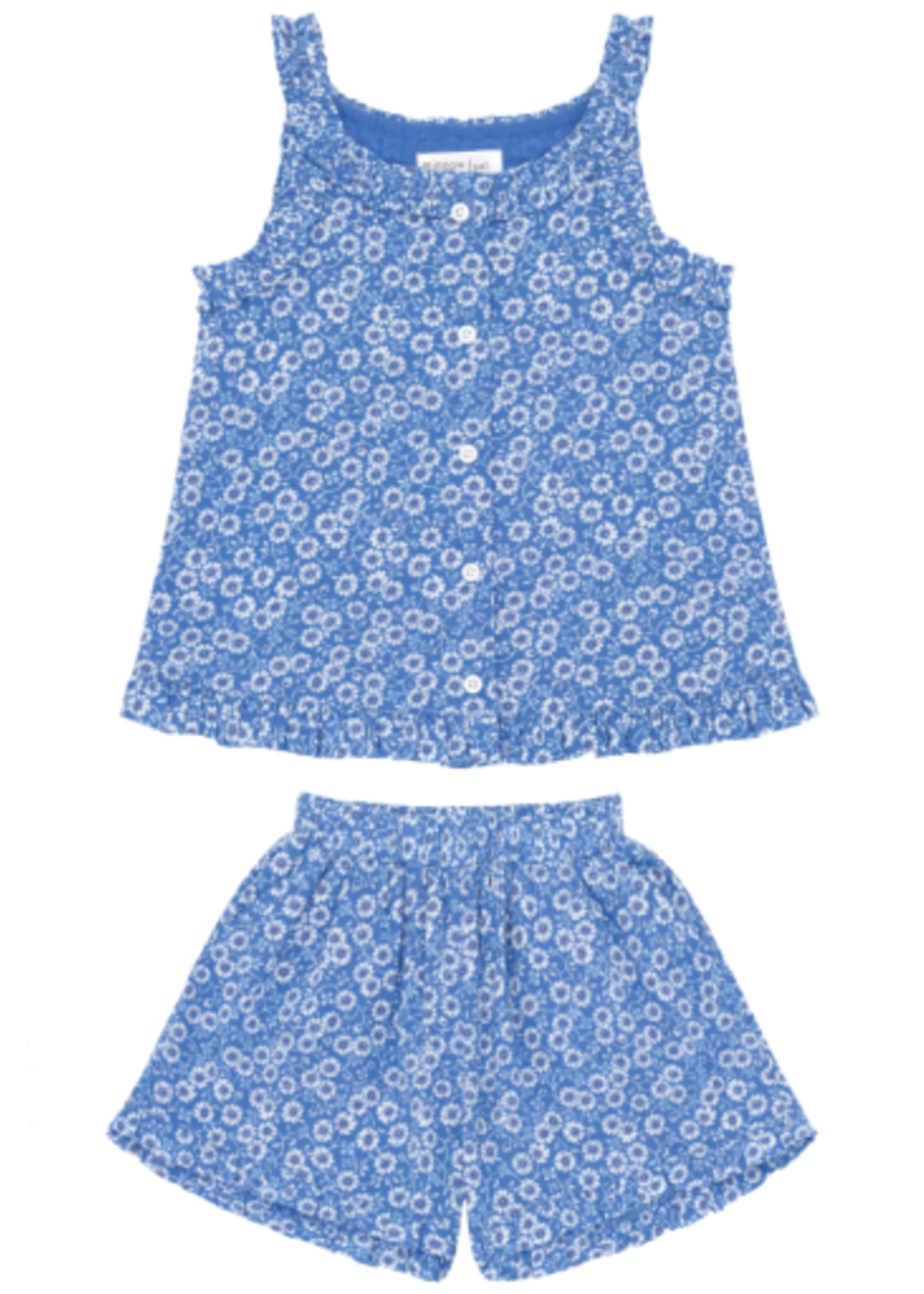 Minnow girls ruffle tank and short set