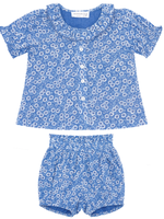 Minnow baby girls puff sleeve bloomer set