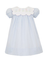 Anavini TULIPS - Girl's dress w/ scalloped collar