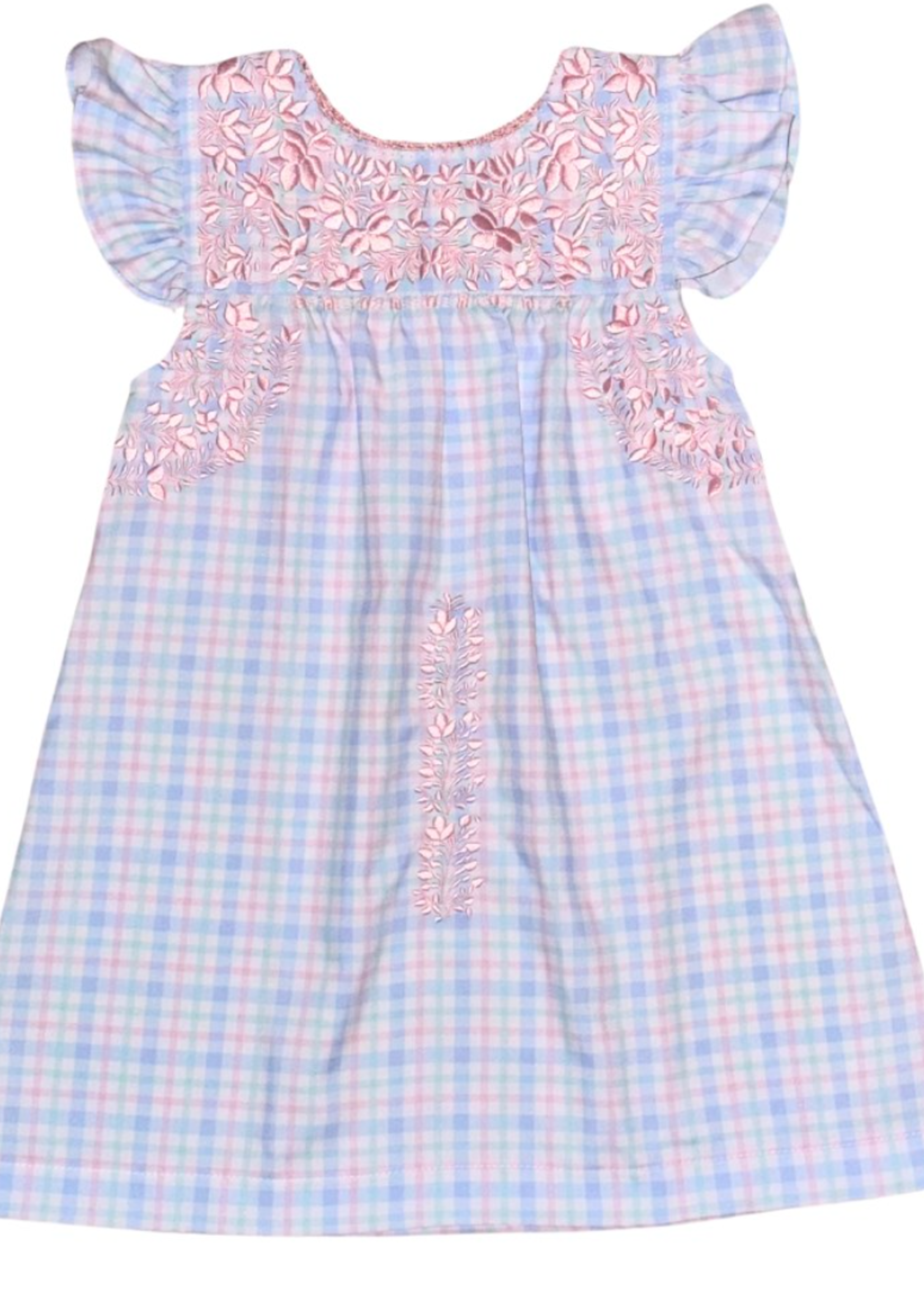 Six Honeybees Flutter Sleeve Dress w/ Ruffle
