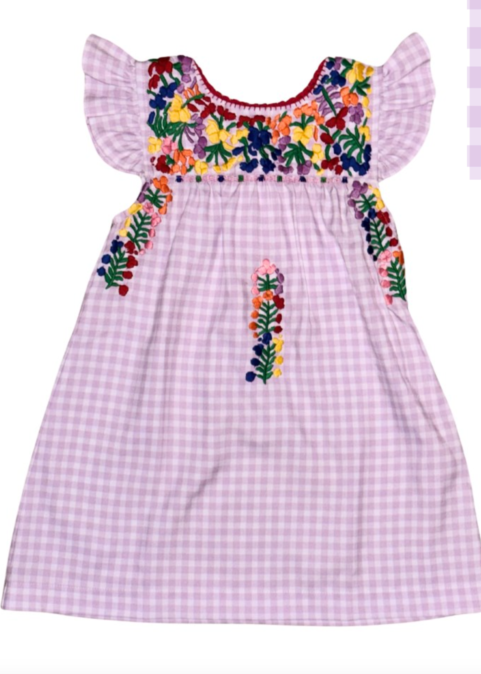 Six Honeybees Flutter Sleeve Dress w/ Ruffle