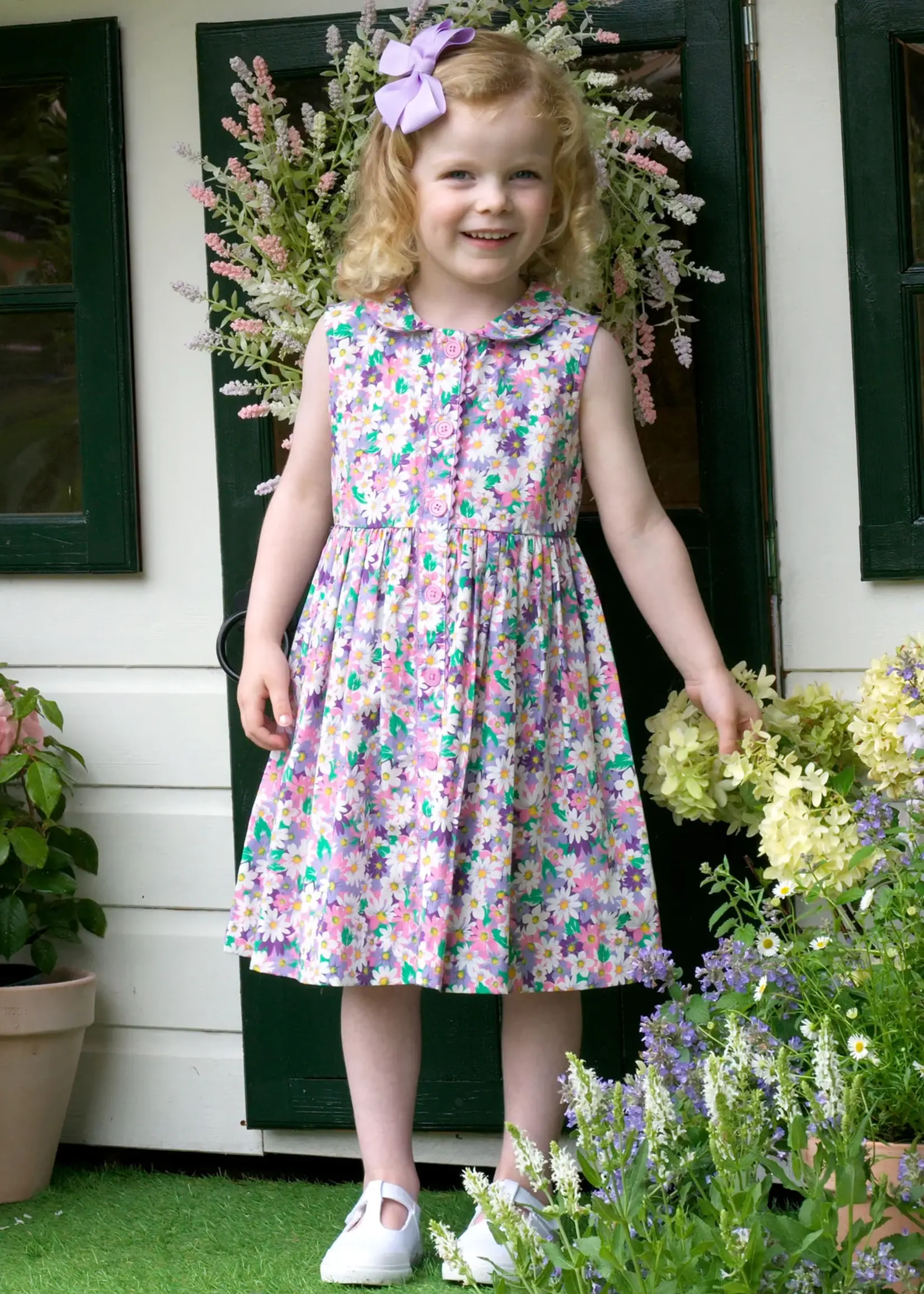 Rachel Riley Sleeveless Button-Front Dress