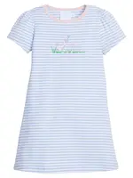 Little English Applique T-Shirt Dress