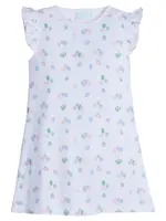 Little English Printed Angel Sleeve Dress