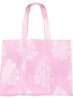 Pink Chicken large reversible quilted tote