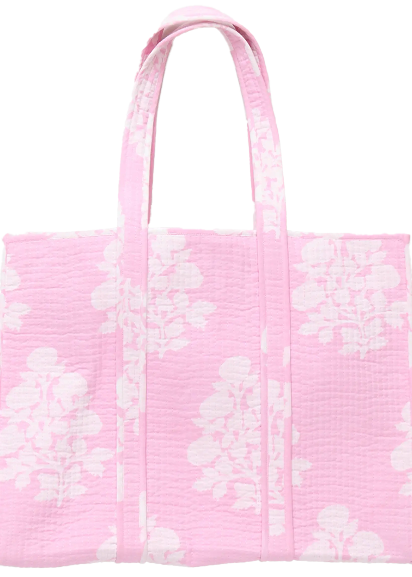 Pink Chicken large reversible quilted tote