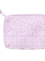 Pink Chicken large quilted pouch