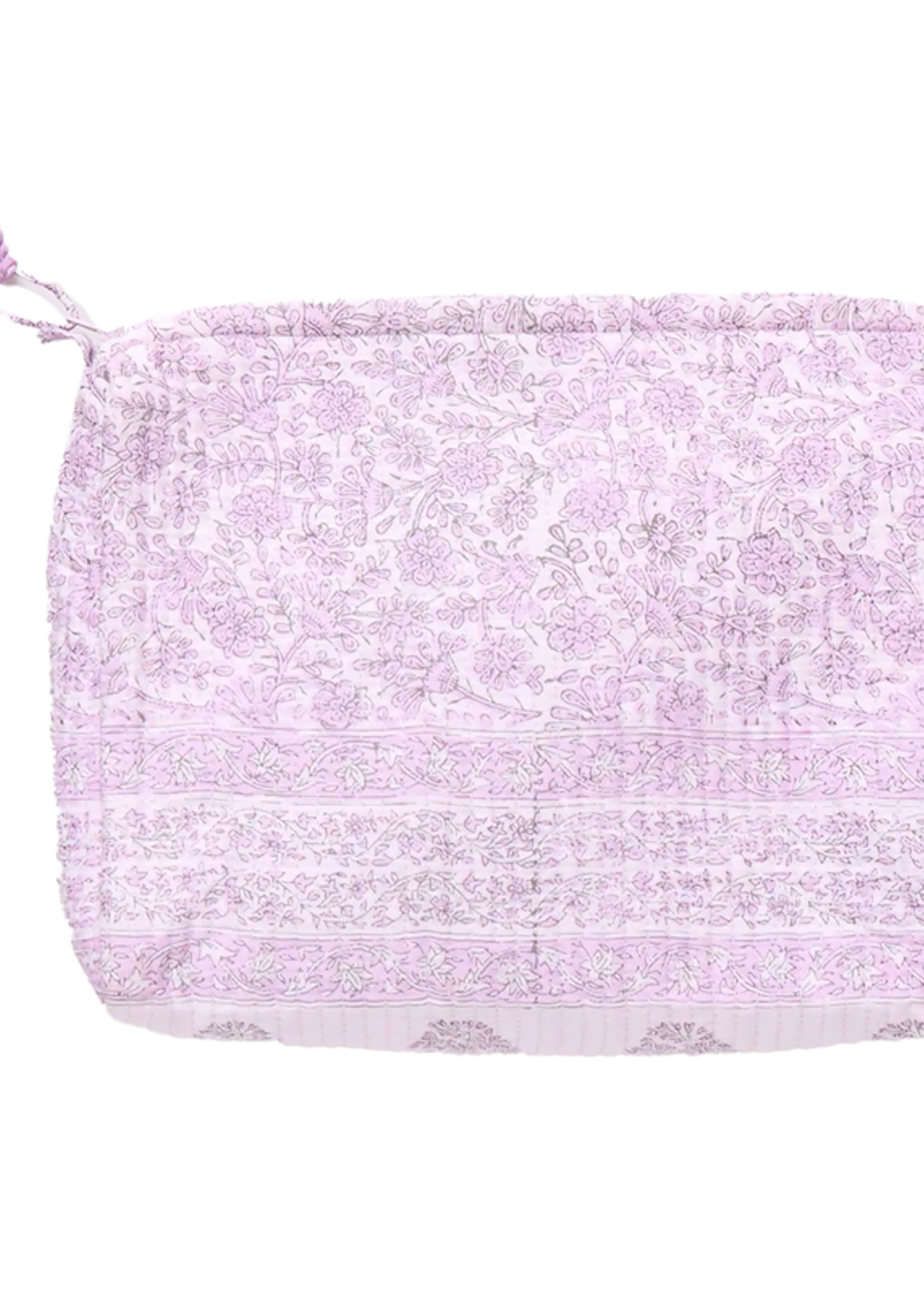 Pink Chicken large quilted pouch