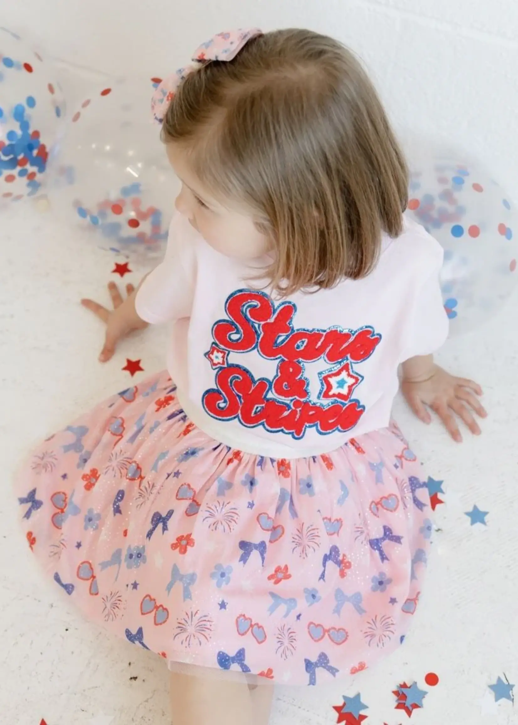 Sweet Wink Stars and Stripes Patch Short Sleeve T-Shirt