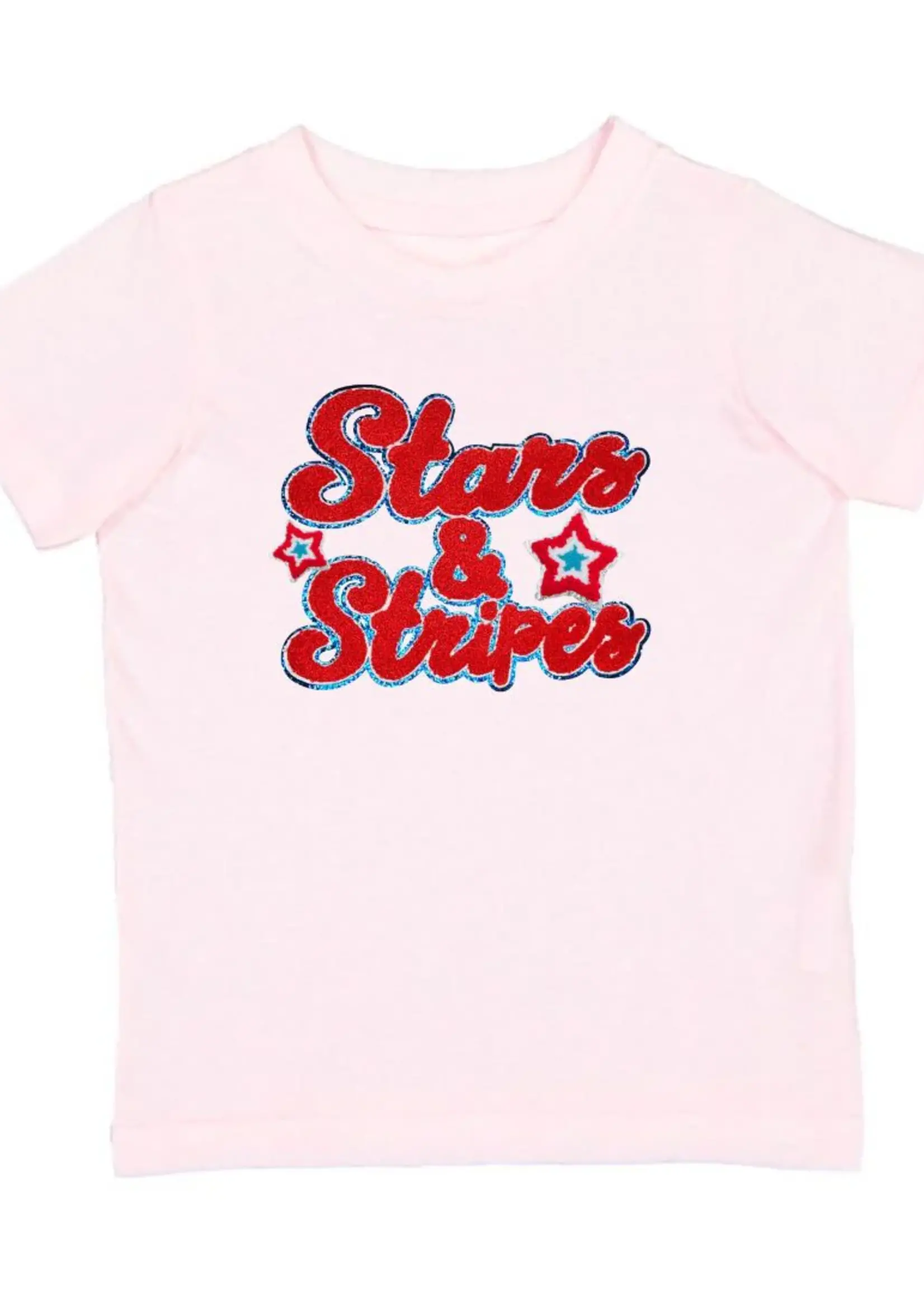 Sweet Wink Stars and Stripes Patch Short Sleeve T-Shirt
