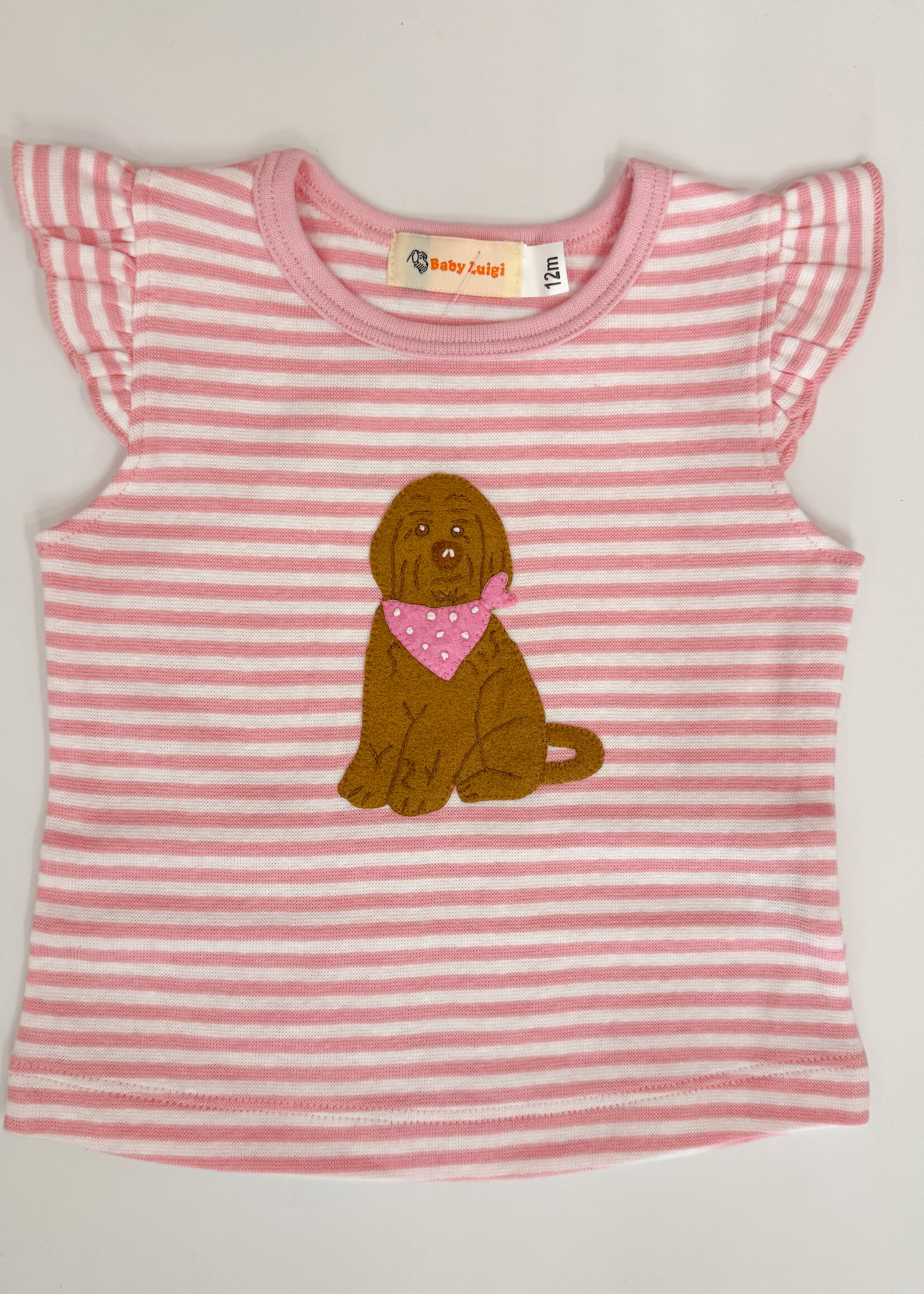 Luigi Kids Girls Stripe S/S Goldendoodle