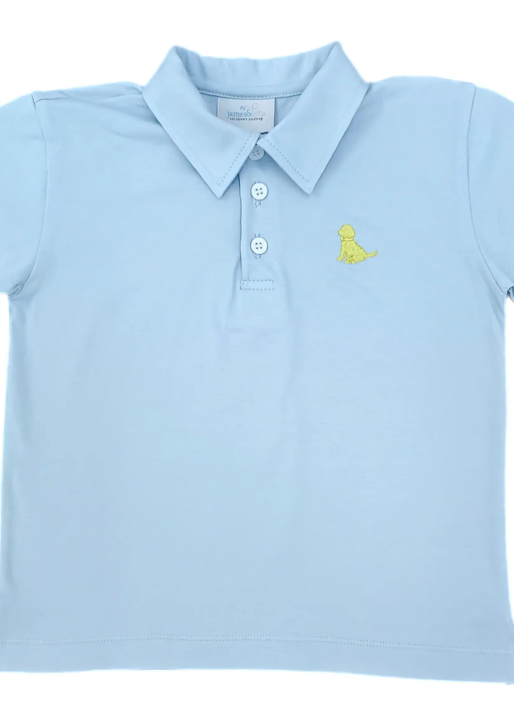 James and Lottie Light Blue Polo w/ Yellow Puppy