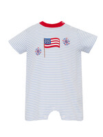 Claire and Charlie Flag Boys Romper