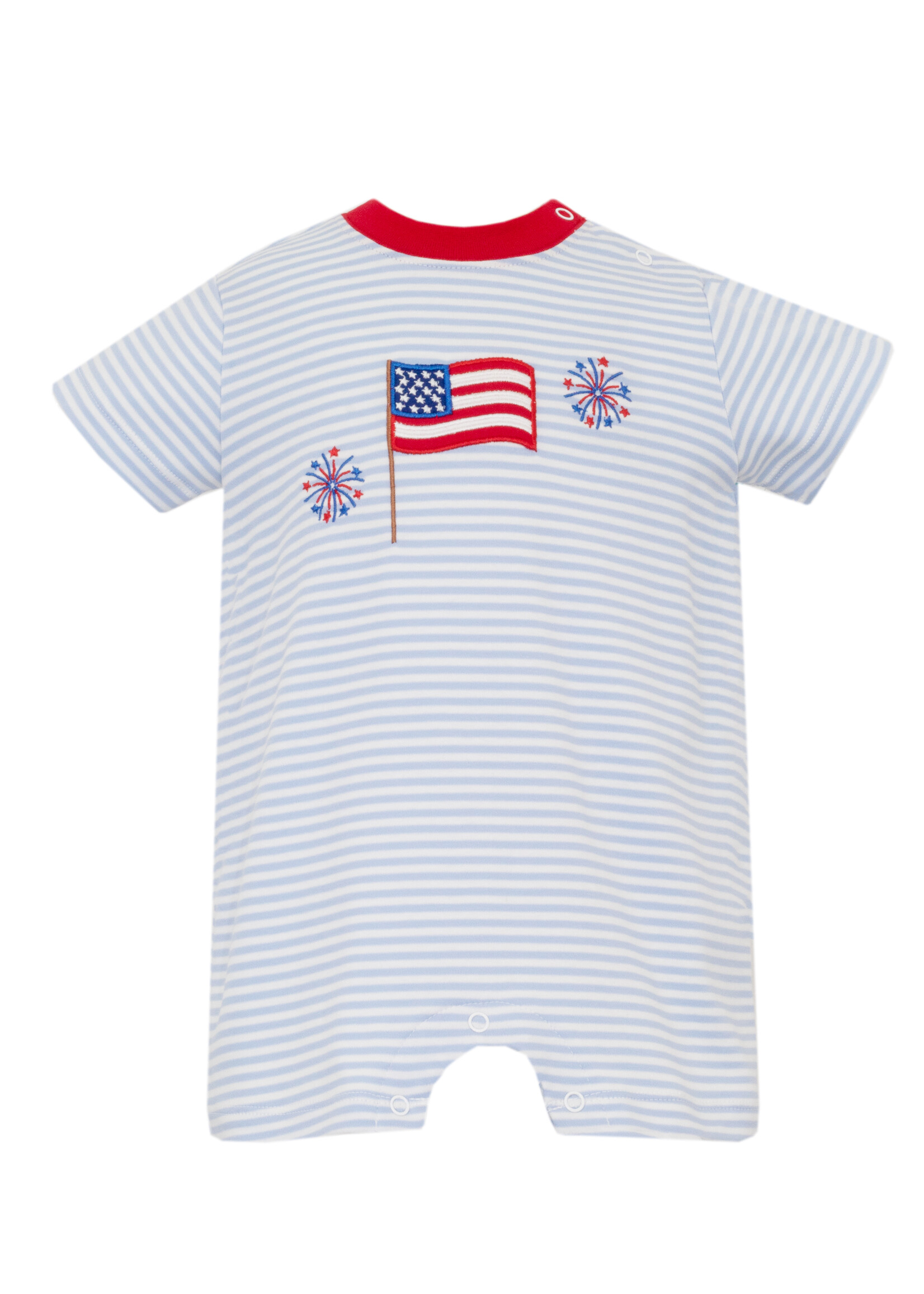 Claire and Charlie Flag Boys Romper