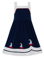 Claire and Charlie Sailboats Girl Sundress