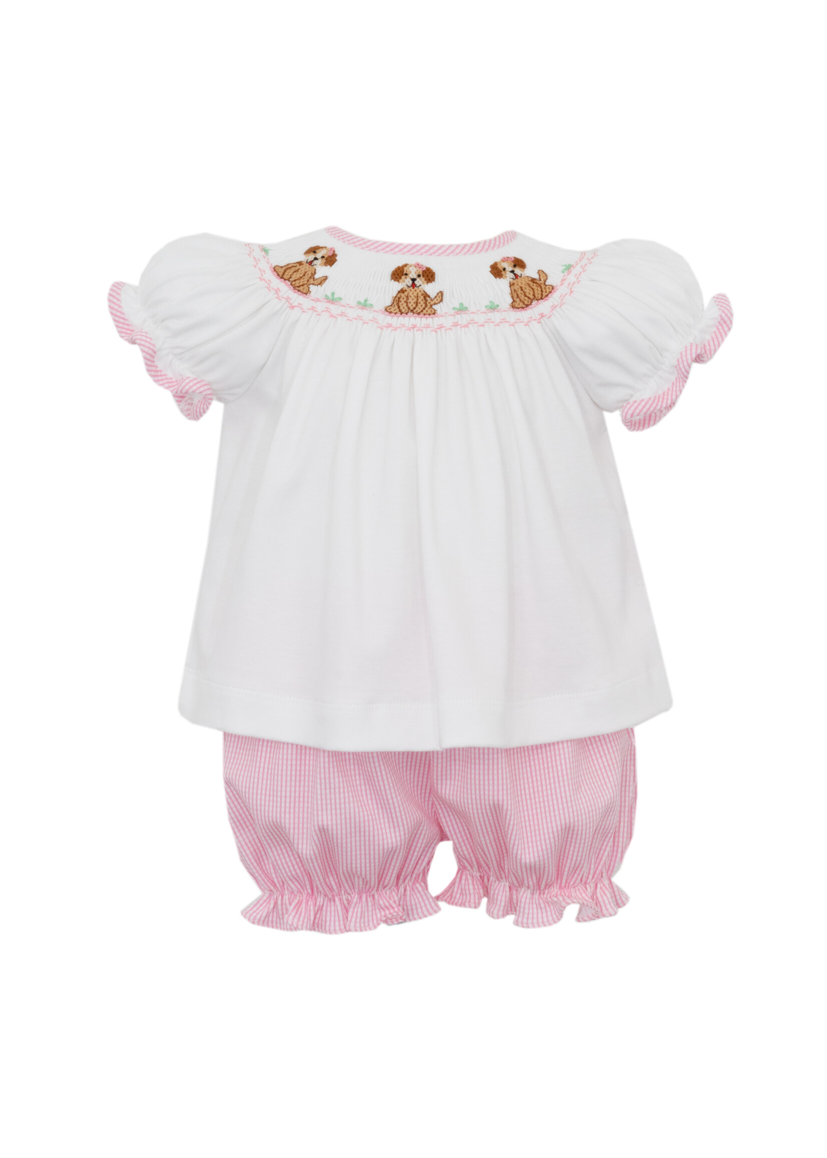 Petit Bebe Puppies Girl Bloomer Set