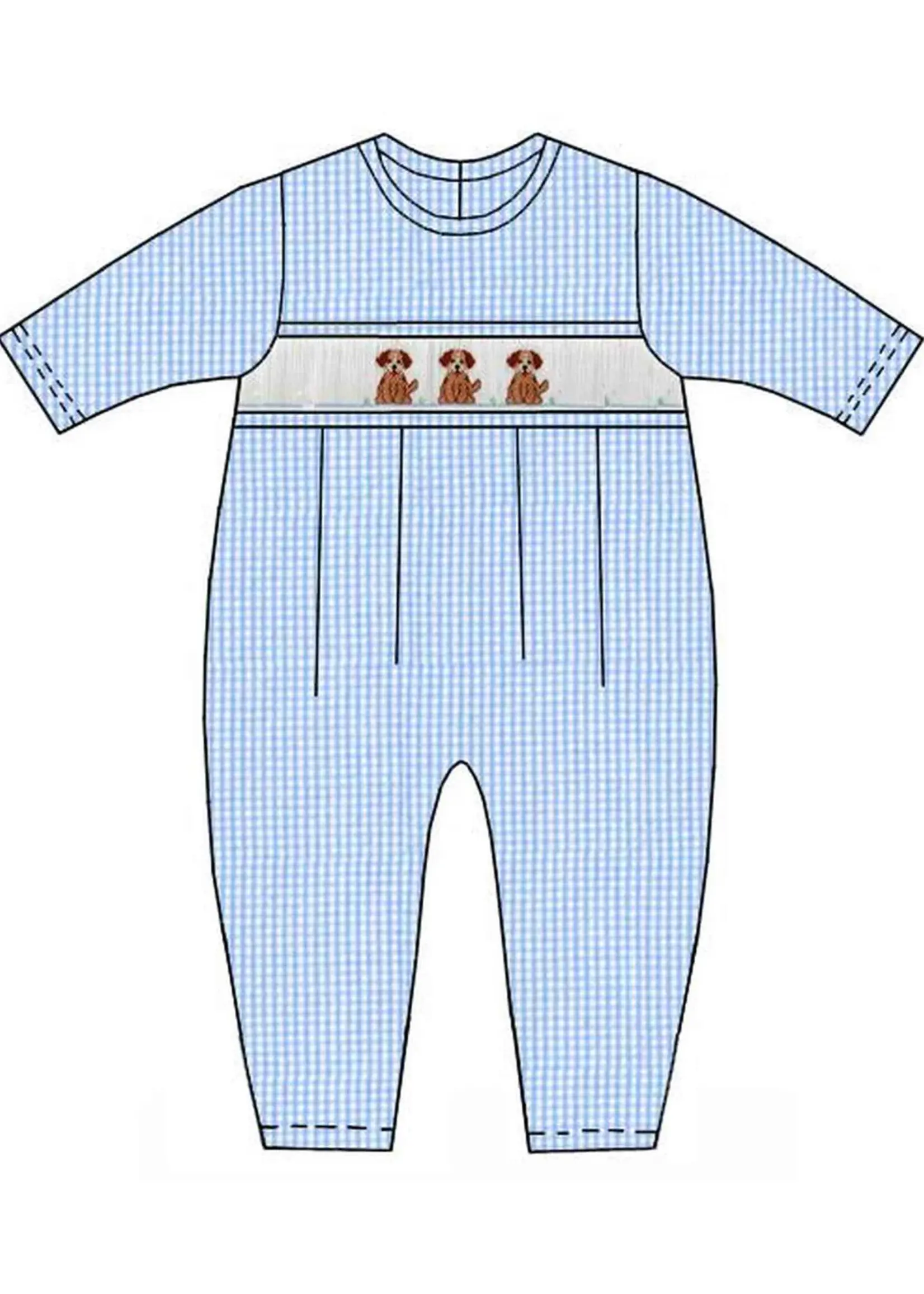 Petit Bebe Puppies Boy Long Footie