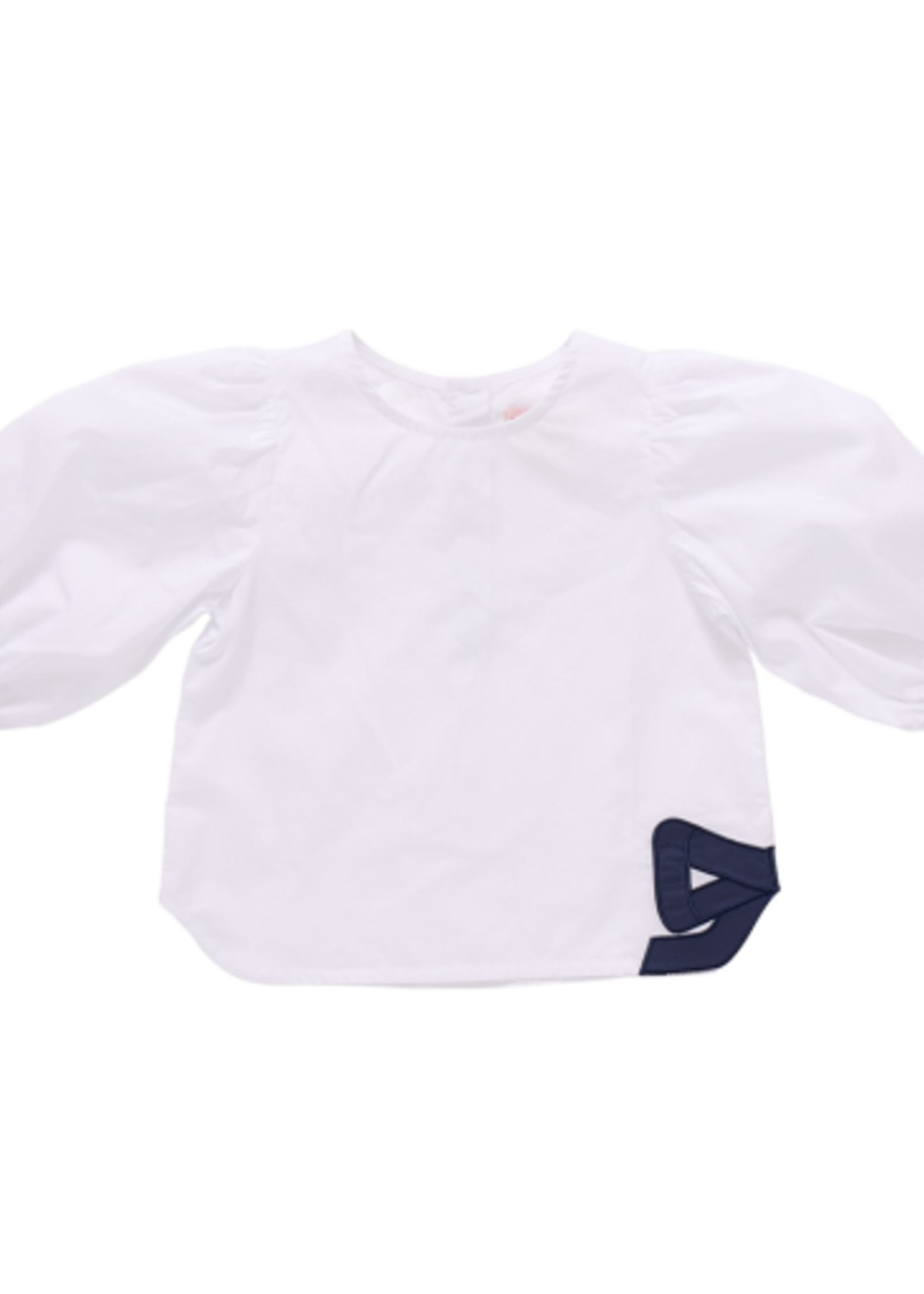 Pink Chicken girls dana bow top - white