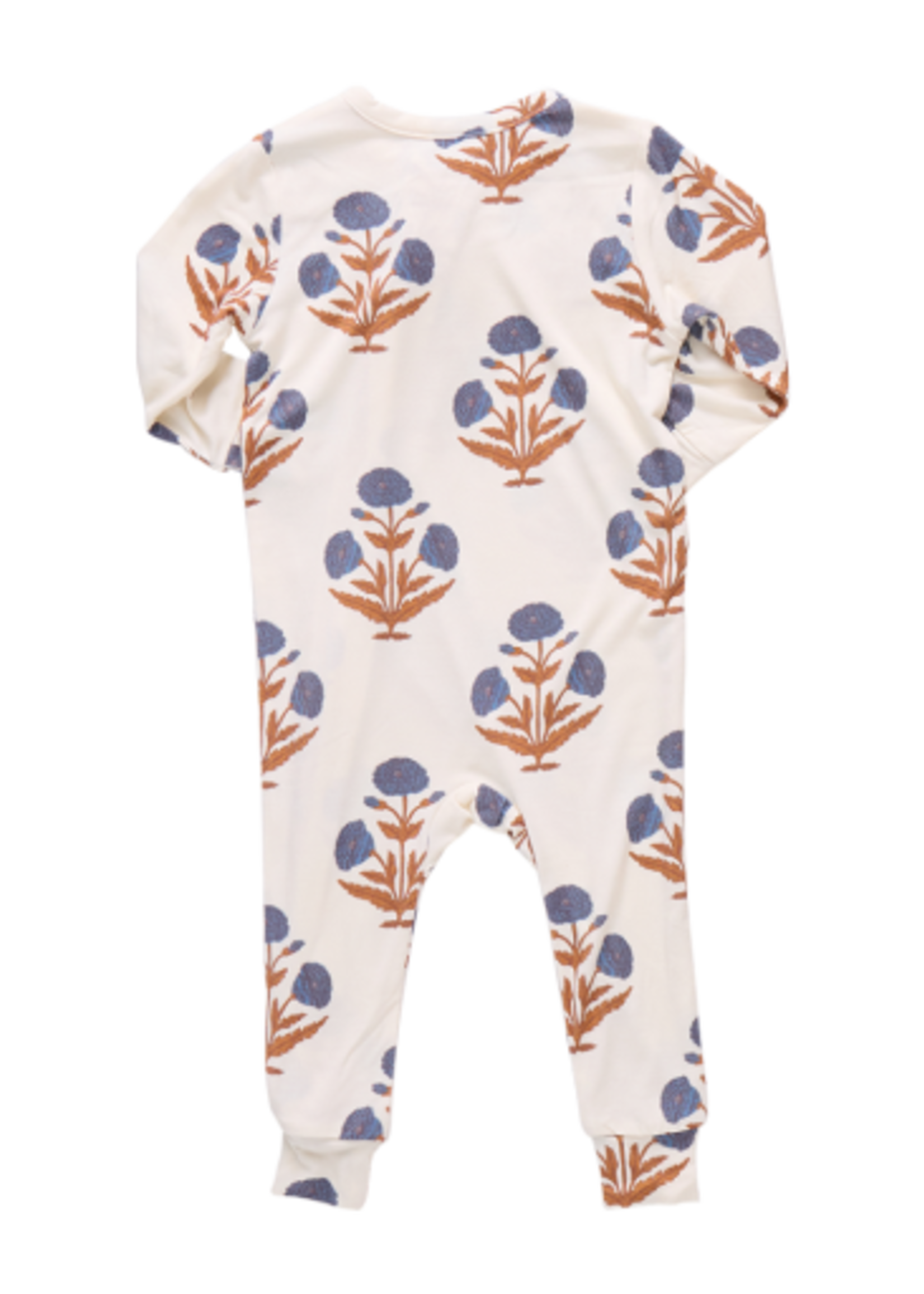Pink Chicken baby girls ruffle bamboo romper - dandelion