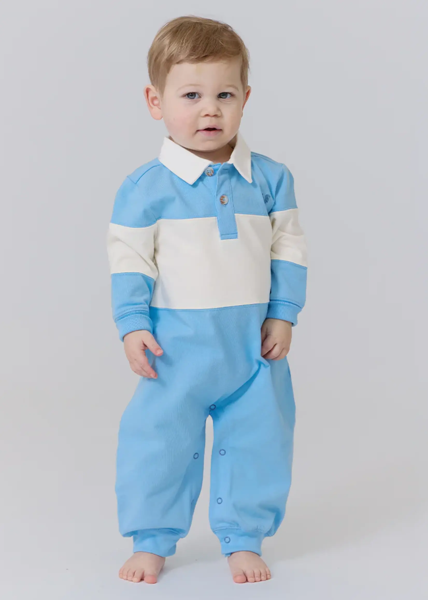Pink Chicken baby boys albert rugby jumper