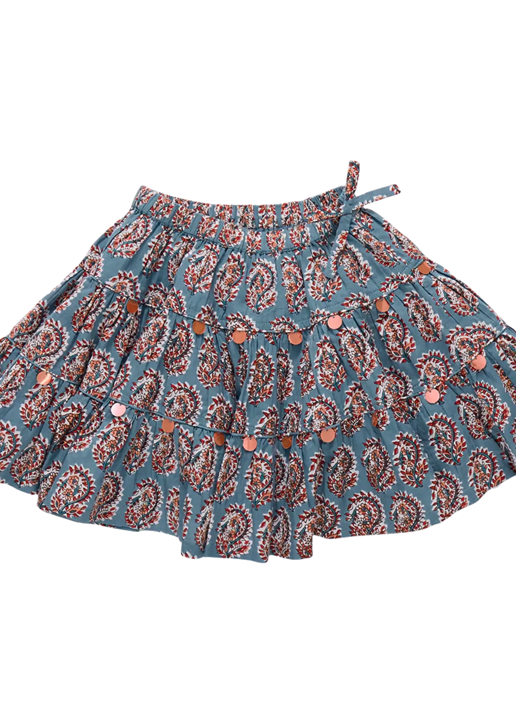 Pink Chicken girls allie skirt - blue paisley