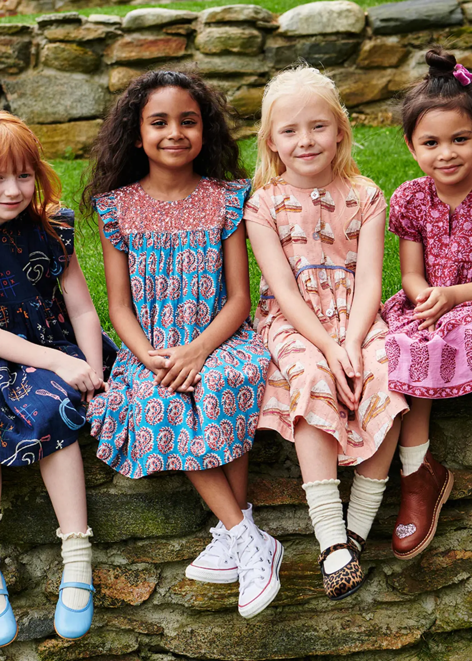Pink Chicken girls jennifer dress - tic tac toe