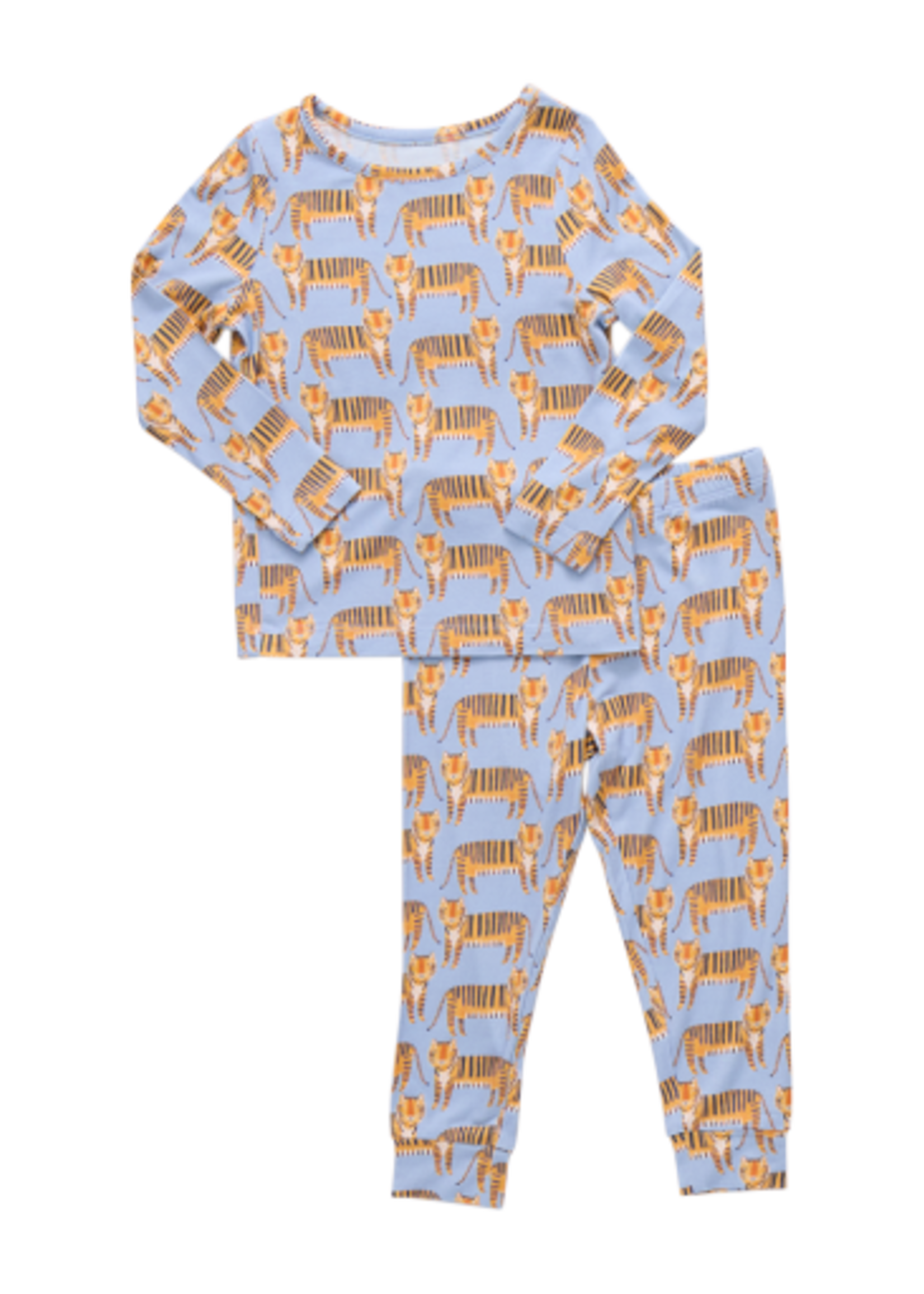 Pink Chicken kids bamboo pj set - tigers