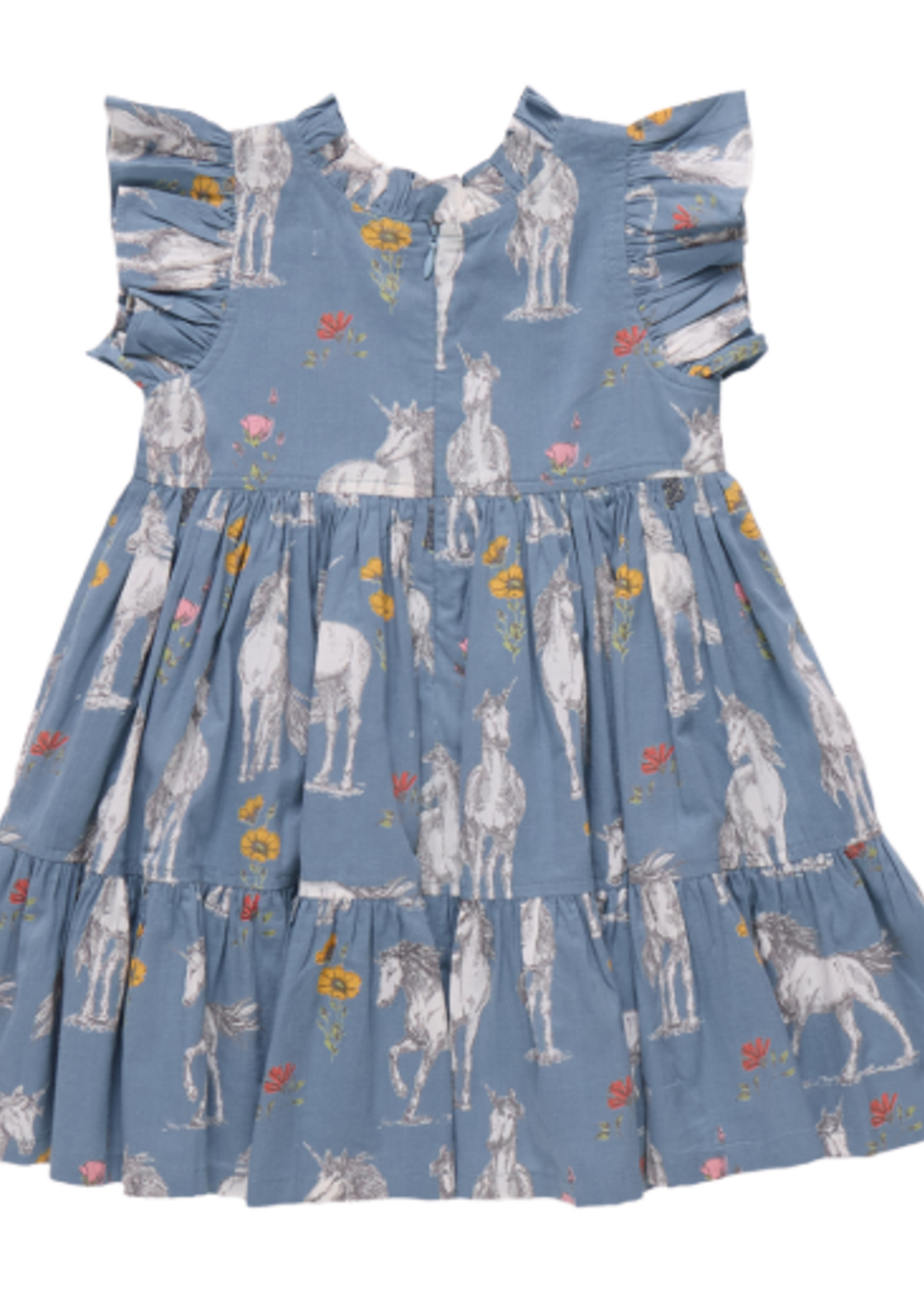 Pink Chicken girls jennifer dress - unicorn field