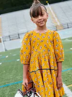 Pink Chicken girls maribelle dress - flying footballs